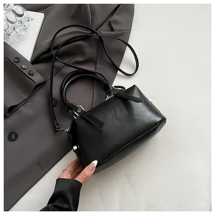 Light Blue Leather Handbag for Women 2026