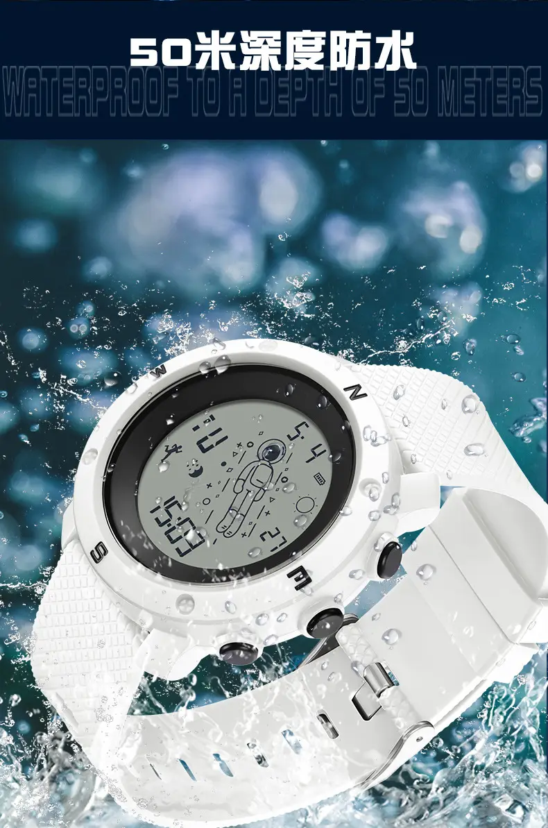 Astronaut Digital Watch Blue Sport Waterproof — feature 12
