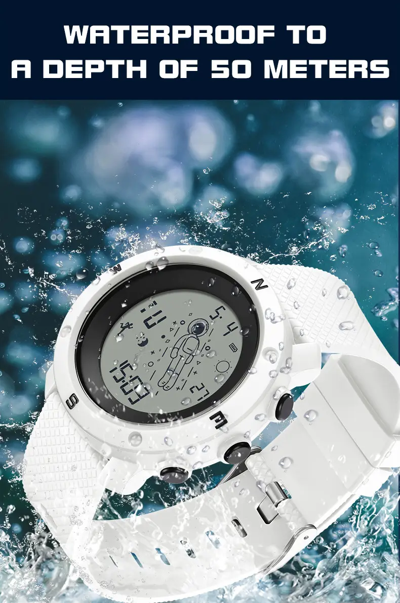 Astronaut Digital Watch Blue Sport Waterproof — feature 28