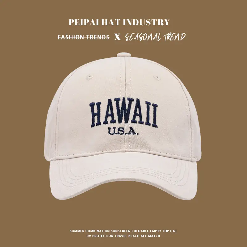 Hawaii USA Sunscreen Cap Women Blue - Image 9