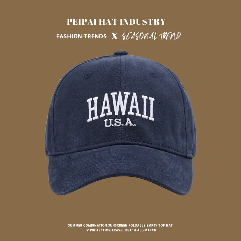 Hawaii USA Sunscreen Cap Women Blue — feature 3