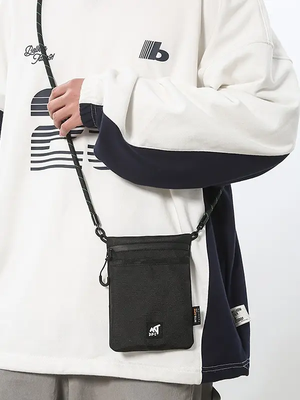 Small Black Satchel Crossbody Bag for Men