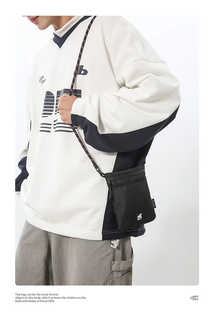 Small Black Satchel Crossbody Bag for Men — feature 10