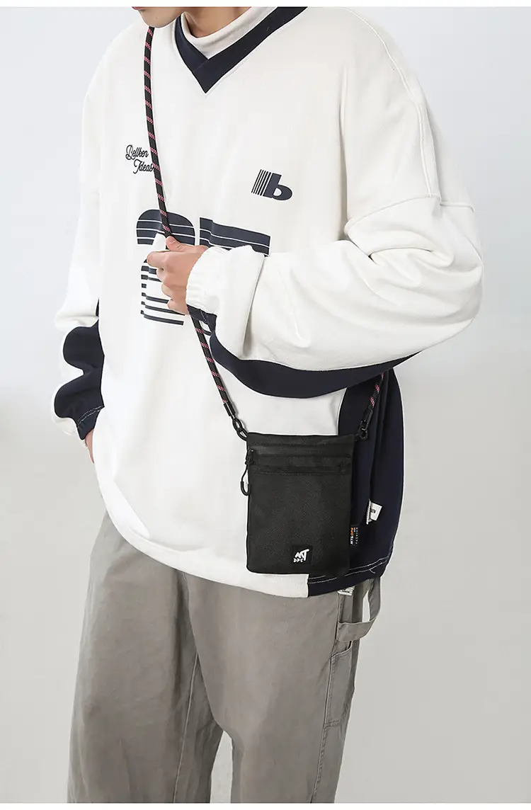 Small Black Satchel Crossbody Bag for Men — feature 11