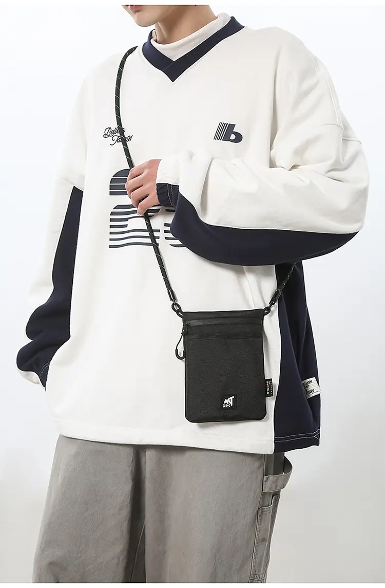 Small Black Satchel Crossbody Bag for Men — feature 24