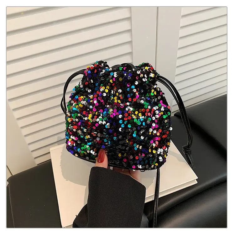Sequin Drawstring Bag Women Shoulder Crossbody 2026 — feature 29