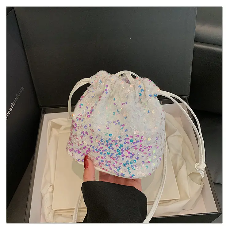 Sequin Drawstring Bag Women Shoulder Crossbody 2026 — feature 30