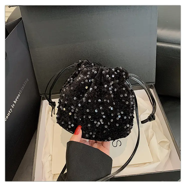 Sequin Drawstring Bag Women Shoulder Crossbody 2026 — feature 31