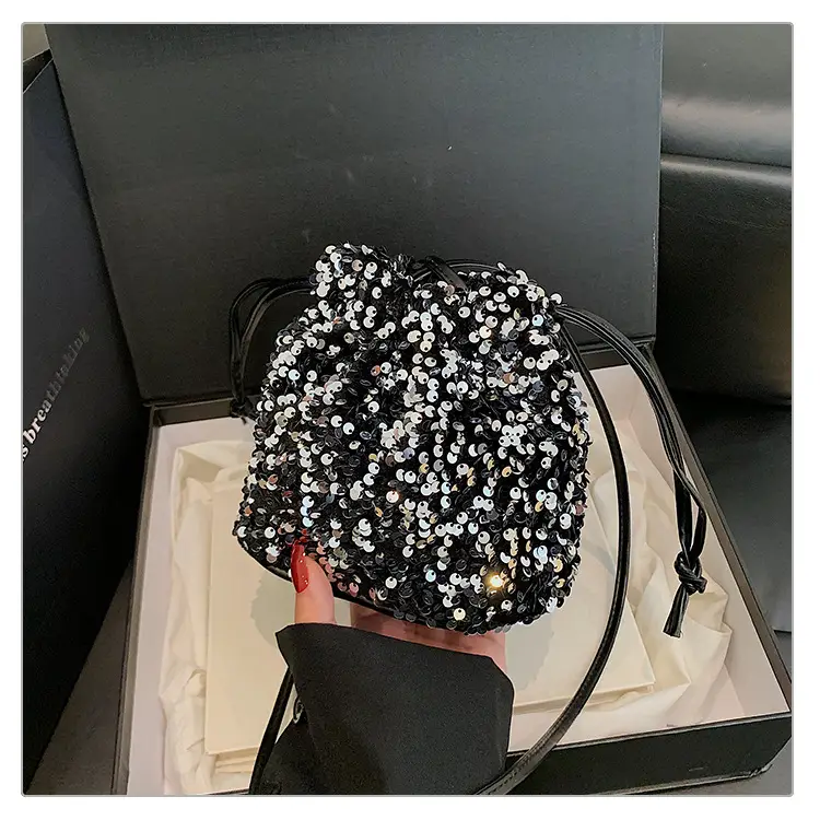 Sequin Drawstring Bag Women Shoulder Crossbody 2026 — feature 33