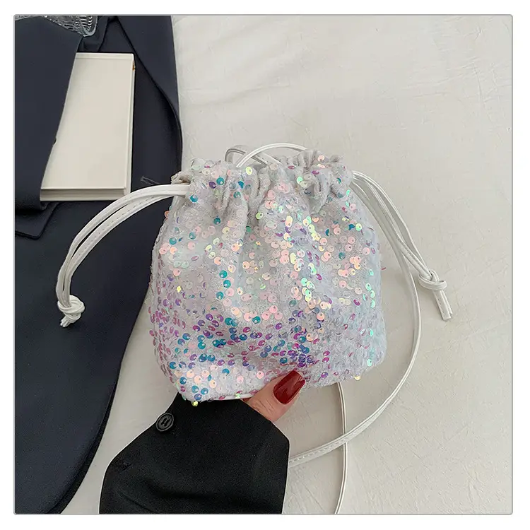 Sequin Drawstring Bag Women Shoulder Crossbody 2026 — feature 37