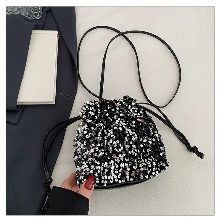Sequin Drawstring Bag Women Shoulder Crossbody 2026 — feature 40