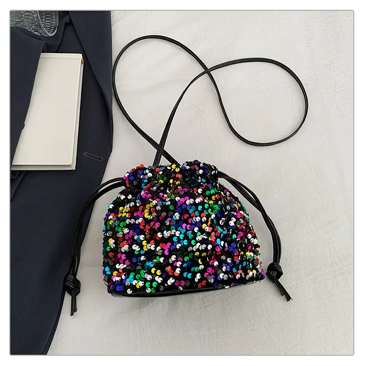 Sequin Drawstring Bag Women Shoulder Crossbody 2026 — feature 45