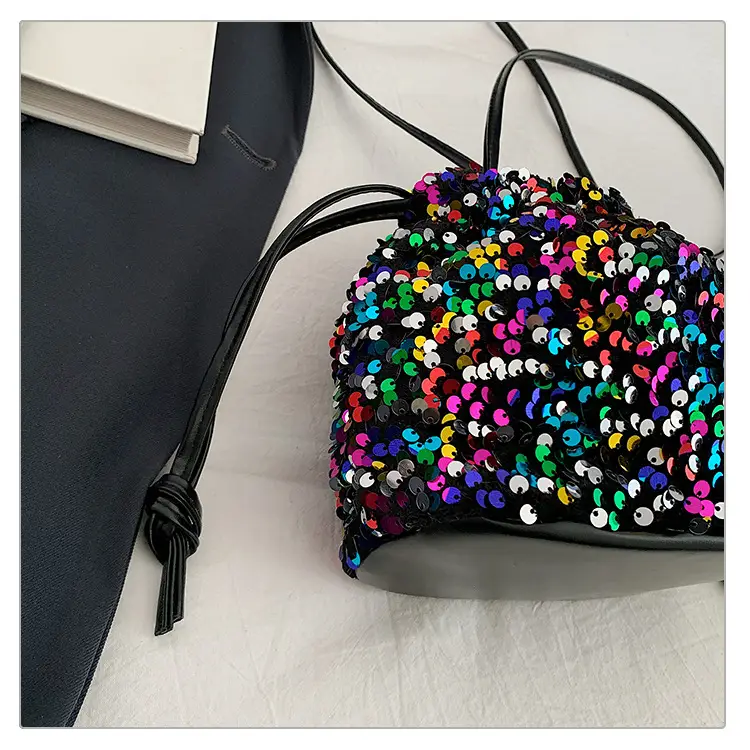 Sequin Drawstring Bag Women Shoulder Crossbody 2026 — feature 46
