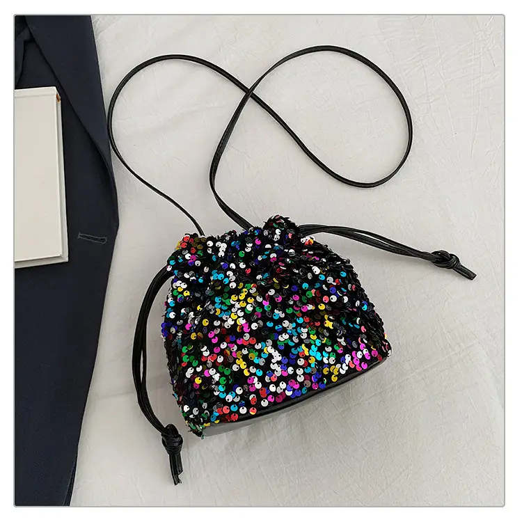 Sequin Drawstring Bag Women Shoulder Crossbody 2026 — feature 48