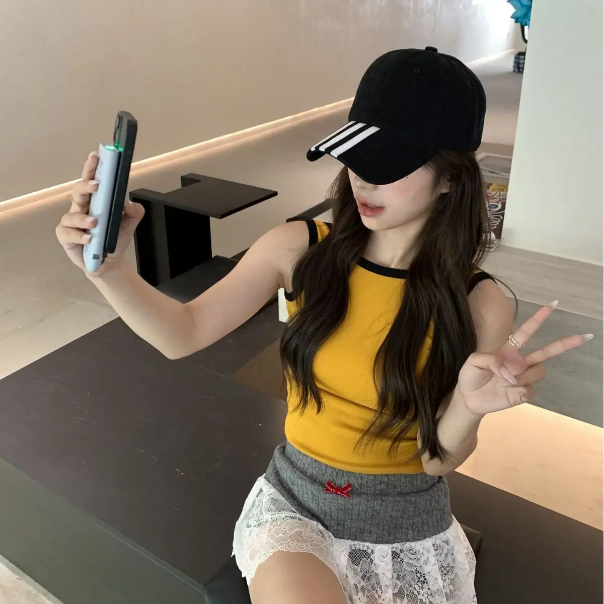 Women Grey Baseball Cap All Season - Image 9