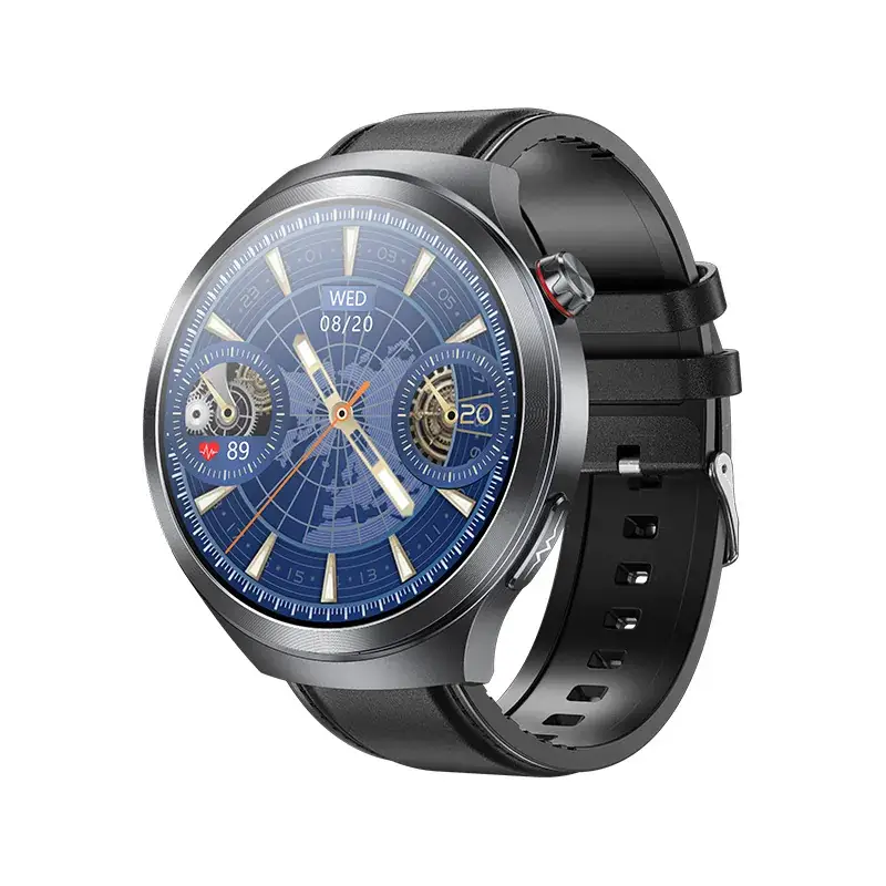 Smart Watch with Bright Blue Dial & 360° Display