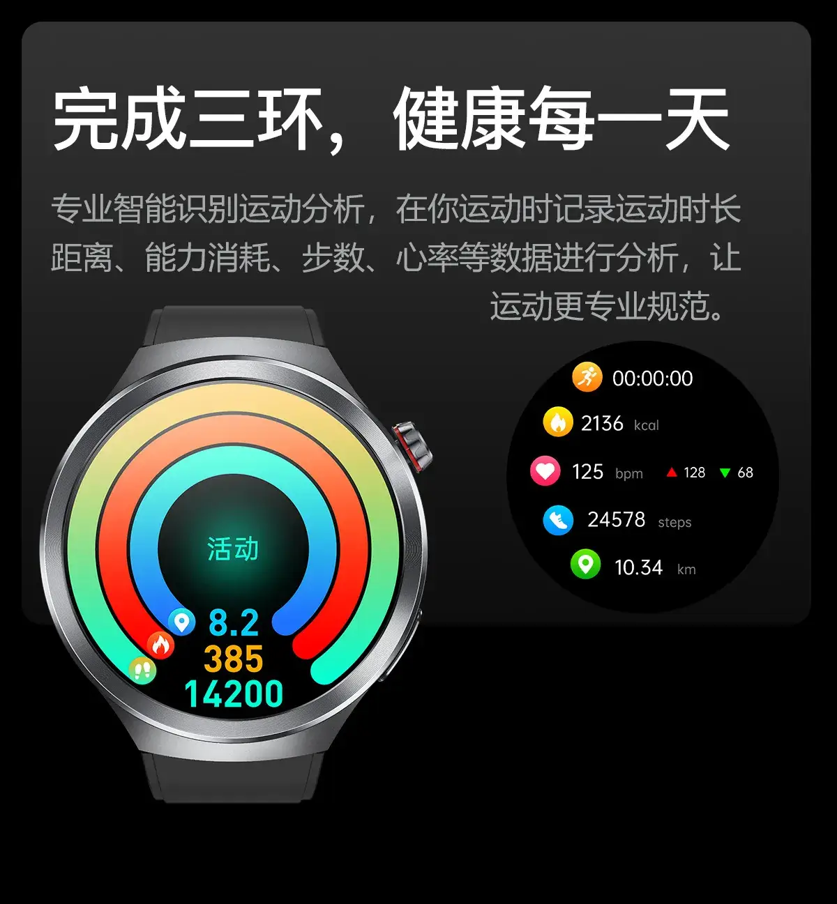 Smart Watch with Bright Blue Dial & 360° Display — feature 27