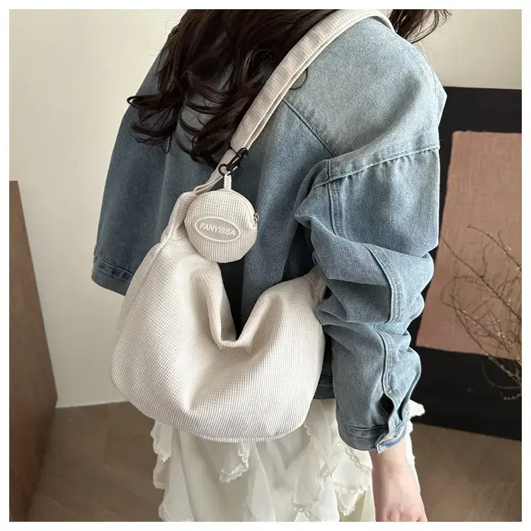 Purple Nylon Shoulder Tote Bag for Women — feature 12