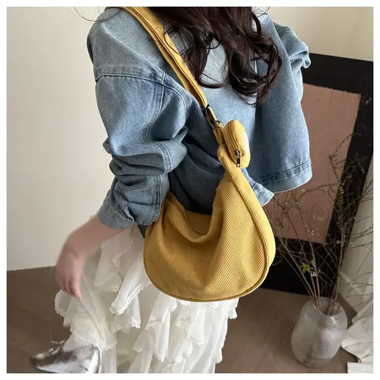 Purple Nylon Shoulder Tote Bag for Women — feature 13