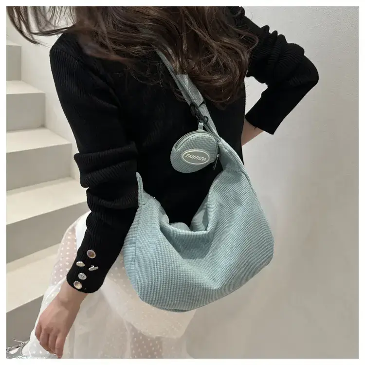 Purple Nylon Shoulder Tote Bag for Women — feature 17