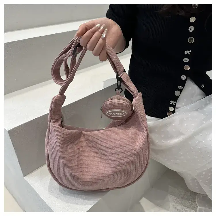 Purple Nylon Shoulder Tote Bag for Women — feature 2