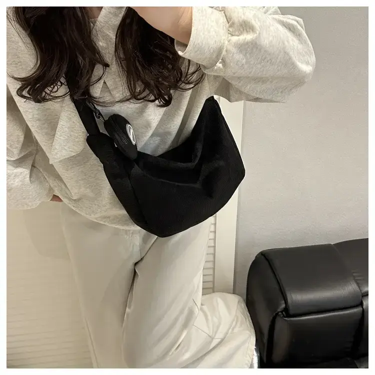 Purple Nylon Shoulder Tote Bag for Women — feature 24