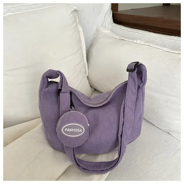 Purple Nylon Shoulder Tote Bag for Women — feature 26
