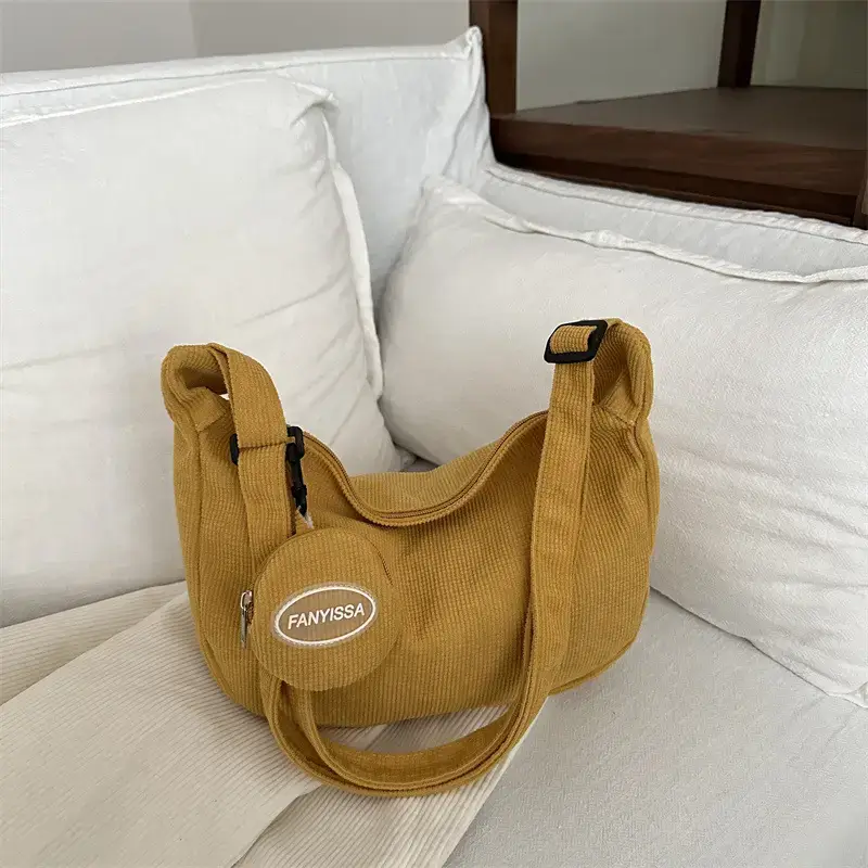 Purple Nylon Shoulder Tote Bag for Women - Image 4