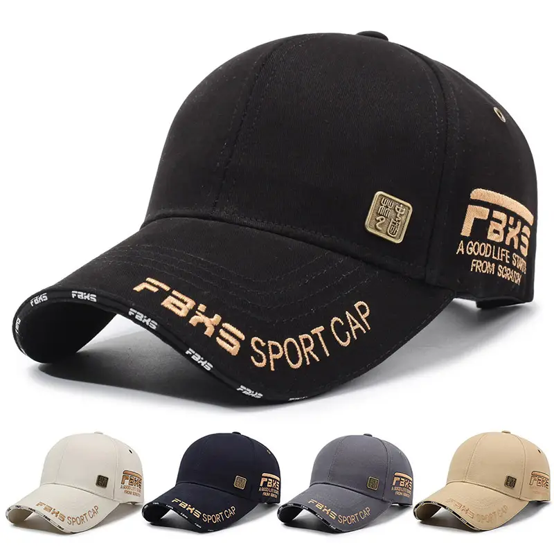 Men Women Baseball Cap Black Embroidered Sport Cap
