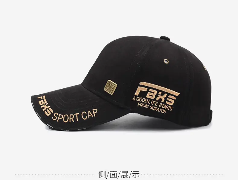 Men Women Baseball Cap Black Embroidered Sport Cap — feature 11