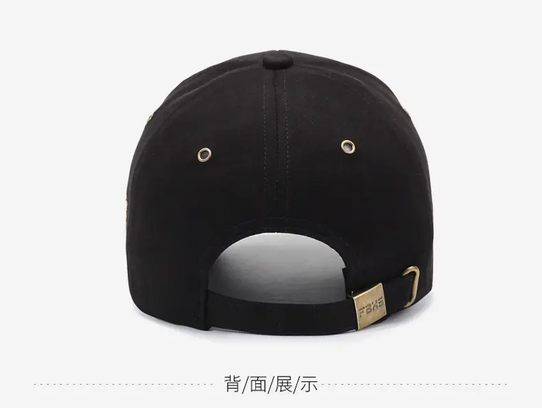Men Women Baseball Cap Black Embroidered Sport Cap — feature 12