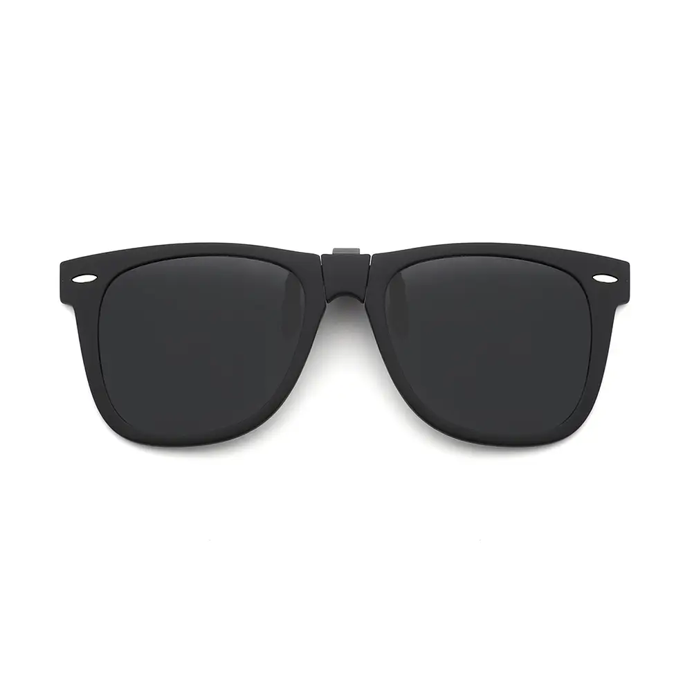 2026 Anti-UV Clip-On Sunglasses Polarized Black