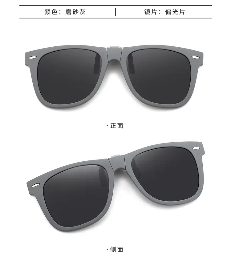 2026 Anti-UV Clip-On Sunglasses Polarized Black — feature 15