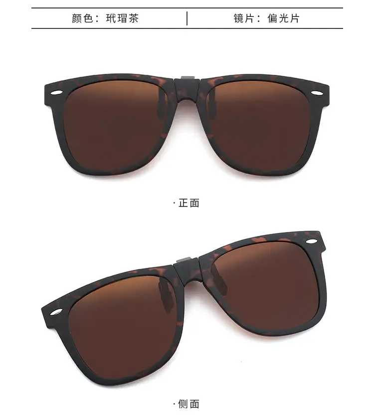 2026 Anti-UV Clip-On Sunglasses Polarized Black — feature 16