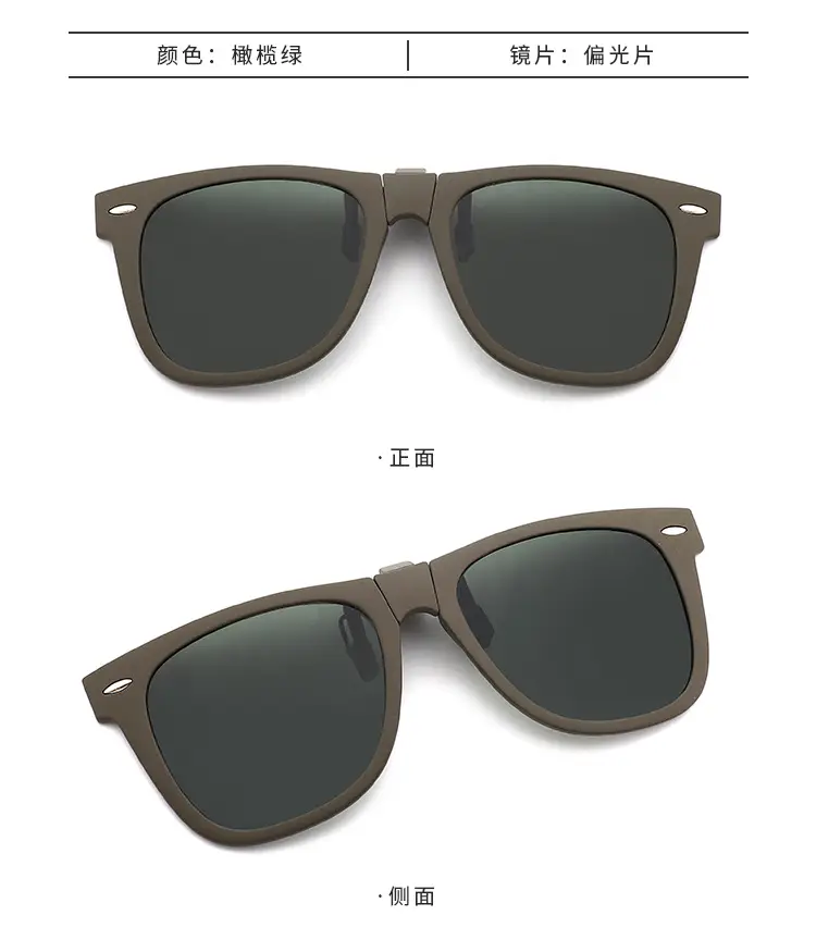 2026 Anti-UV Clip-On Sunglasses Polarized Black — feature 17