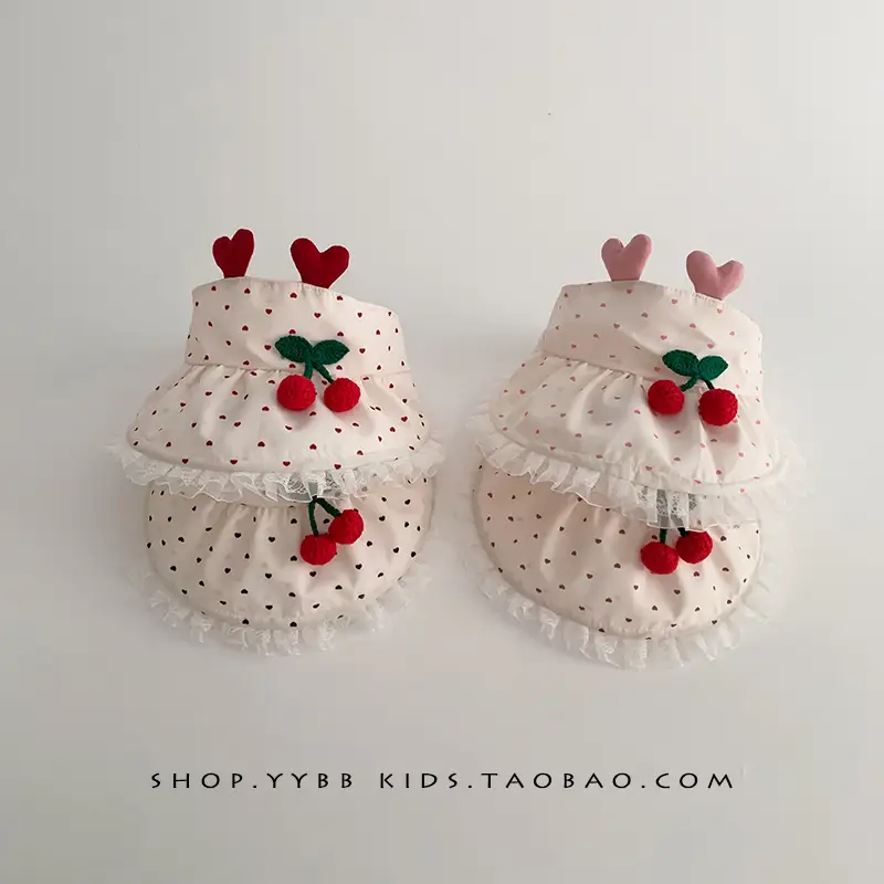 Baby Sun Hat with Duck Tongue & Heart Decor - Image 7