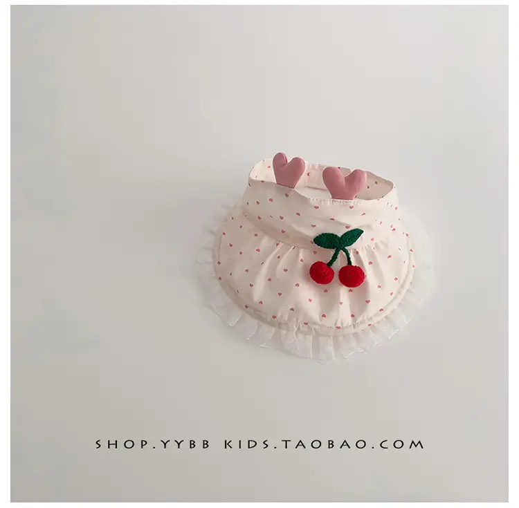 Baby Sun Hat with Duck Tongue & Heart Decor — feature 11