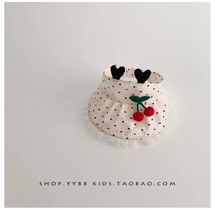 Baby Sun Hat with Duck Tongue & Heart Decor — feature 12
