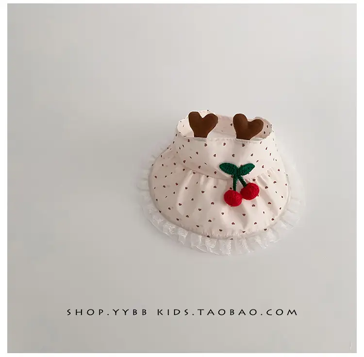 Baby Sun Hat with Duck Tongue & Heart Decor — feature 13