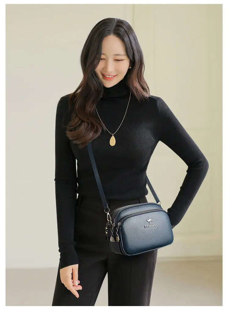 Women's Black Crossbody Bag 2025 Spring New — feature 8