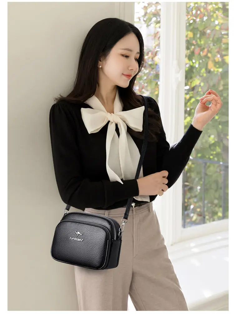 Women's Black Crossbody Bag 2025 Spring New — feature 9