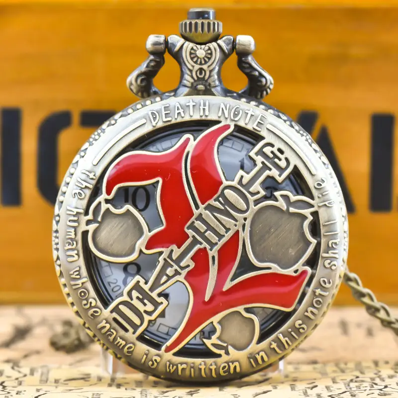 Hollow Pocket Watch with Cartoon Anime Design