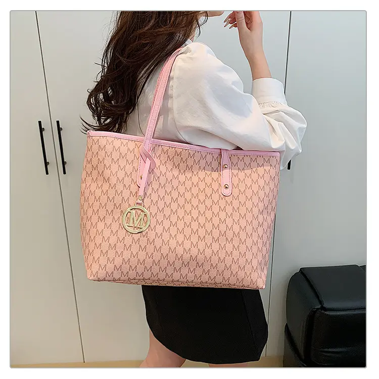 Trendy Women's Brown Monogram Tote Bag Large Capacity — feature 14