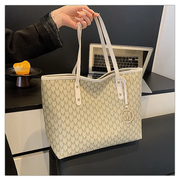 Trendy Women's Brown Monogram Tote Bag Large Capacity — feature 19
