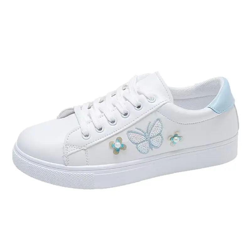 White Shoes Women's 2025 Spring and Summer New Lace-up Casual Women's Board Shoes Soft Sole All-match Running Shoes Women's Single-layer Shoes Student Shoes - Image 7