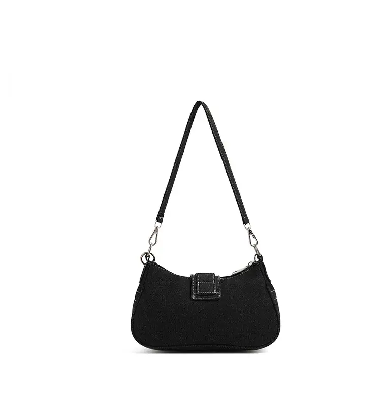 Blue Star Denim Underarm Bag with Chain Strap — feature 12