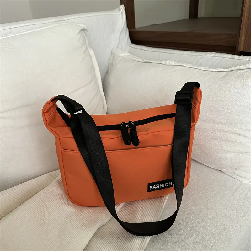 Women Canvas Crossbody Bag White Black 2025 - Image 7
