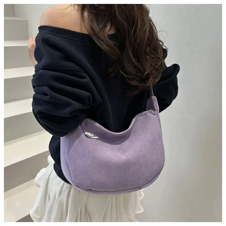 Women's Large Canvas Shoulder Bag Beige 2025 Spring Summer — feature 18