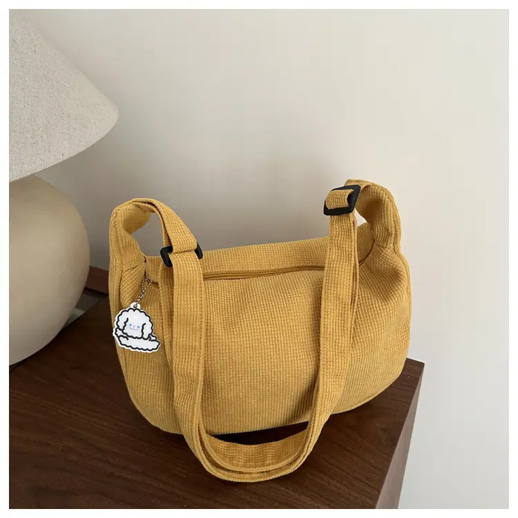 Women's Large Canvas Shoulder Bag Beige 2025 Spring Summer — feature 27