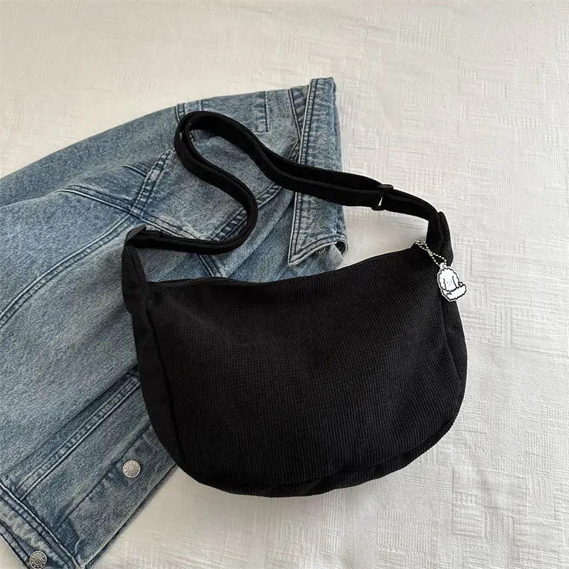Women's Large Canvas Shoulder Bag Beige 2025 Spring Summer - Image 2